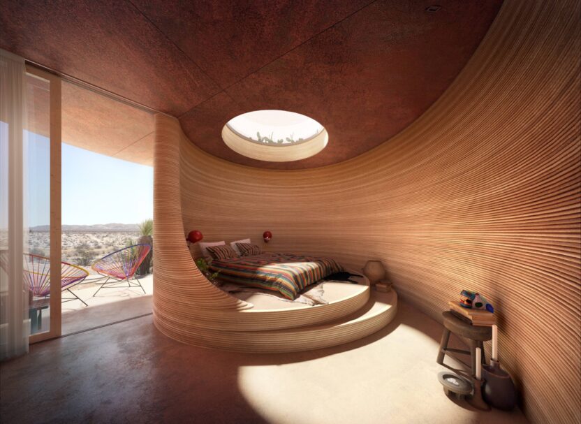 당신이 잠든 사이 완성되는 건축물들 15 El Cosmico 3D Printed Hotel Lodging Interior scaled 1