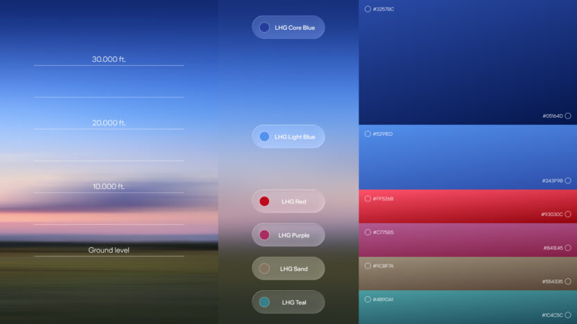굴레를 벗어난 세기의 활주, 루프트한자 그룹 브랜드 리디자인 2 lufthansagroup farbpalette 1